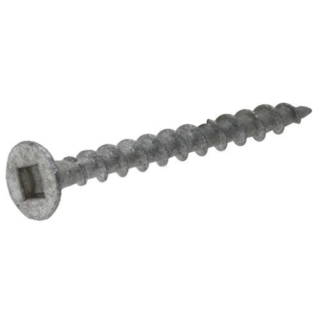 Hillman Deck Screw, #6 x 1-1/4 in, Steel, Flat Head, Square Drive, 5 PK 41788